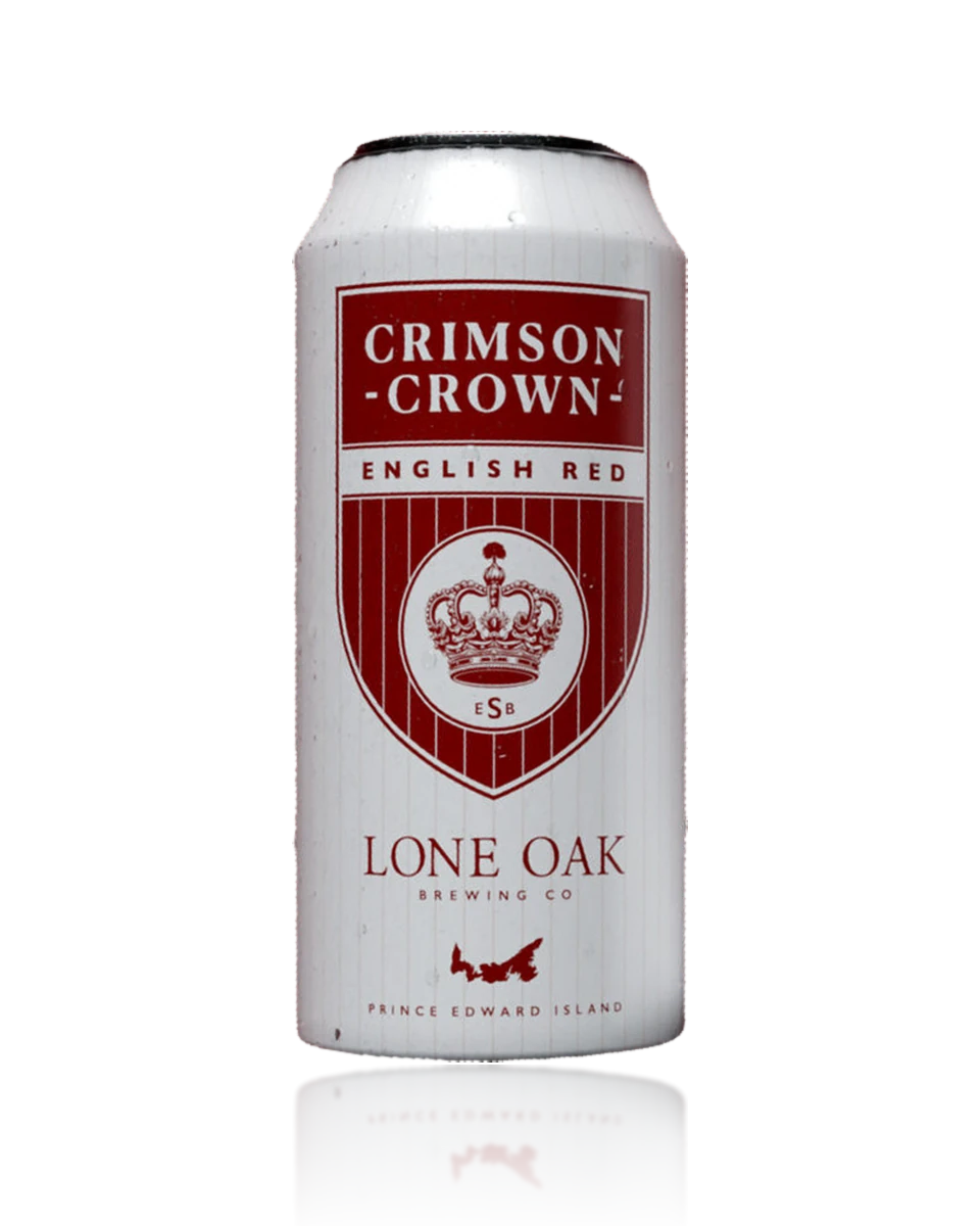Can of Crimson Crown English Red by Lone Oak Brewing Co